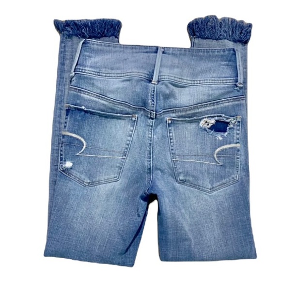 American Eagle Distressed Super High Rise Jegging - Frayed Hem - Ripped - size 2 - Picture 5 of 8